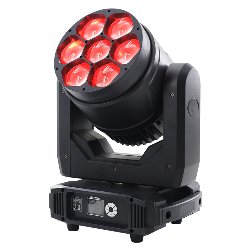 7x40W Bee Eye RGBW Zoom LED Moving Head Light for Night Stage Lighting